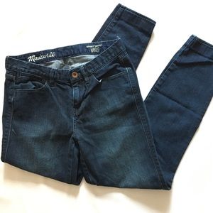 Madewell Skinny Skinny Ankle Dark Wash Cropped